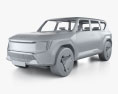 Kia EV9 з детальним інтер'єром 2022 3D модель clay render