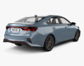 Kia Forte GT з детальним інтер'єром 2024 3D модель back view