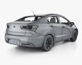 Kia Rio Седан с детальным интерьером 2015 3D модель