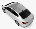 Kia Rio sedan avec Intérieur 2015 Modèle 3d vue du dessus