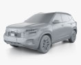 Kia Seltos US-spec 2024 3d model clay render