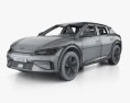Kia EV6 GT with HQ interior 2024 3D模型 wire render
