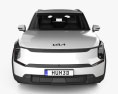 Kia EV9 з детальним інтер'єром 2024 3D модель front view