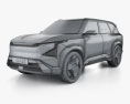 Kia EV5 2024 3D-Modell wire render
