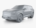 Kia EV5 2024 3d model clay render