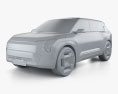 Kia EV3 2024 3D-Modell clay render