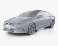 Kia K5 GT 2024 3D-Modell clay render