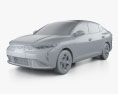 Kia K3 GT Line 2023 3D 모델  clay render