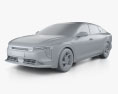 Kia K4 2025 3D модель clay render