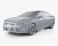 Kia K4 GT-Line 2025 3D модель clay render