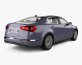 Kia Cadenza with HQ interior and engine 2014 3d model back view
