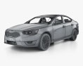 Kia Cadenza with HQ interior and engine 2014 3d model wire render