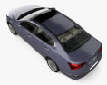 Kia Cadenza 인테리어 가 있는 와 엔진이 2014 3D 모델  top view