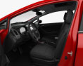 Kia K3 sedan com interior e motor 2016 Modelo 3d assentos