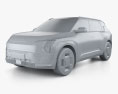 Kia EV3 2024 Modèle 3d clay render