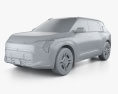 Kia EV3 GT-Line 2024 3D 모델  clay render