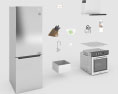 Tradition Gray Kitchen Design Small 3D 모델 
