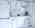 Tradition Gray Kitchen Design Small 3D модель