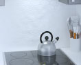 Tradition Gray Kitchen Design Small Modello 3D
