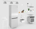 Tradition Gray Kitchen Design Medium 3D模型