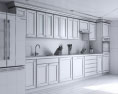 Tradition Gray Kitchen Design Big Modèle 3d