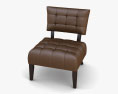 Beige Microfiber Cadeira - Allen Park Modelo 3d