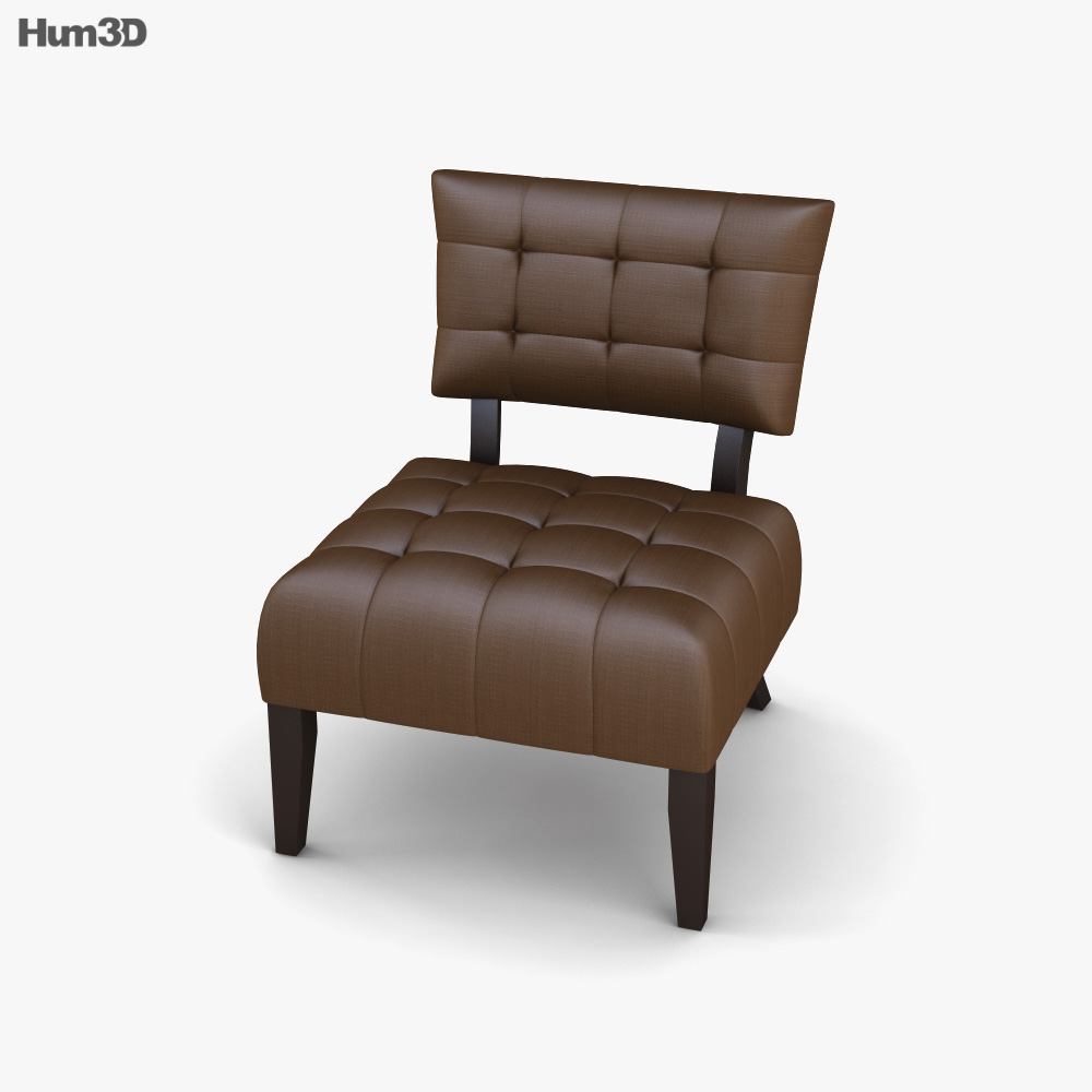Beige Microfiber Chair - Allen Park 3D model