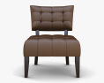 Beige Microfiber Cadeira - Allen Park Modelo 3d