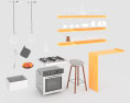 Venice Micro Contemporary Kitchen Design Small 3Dモデル