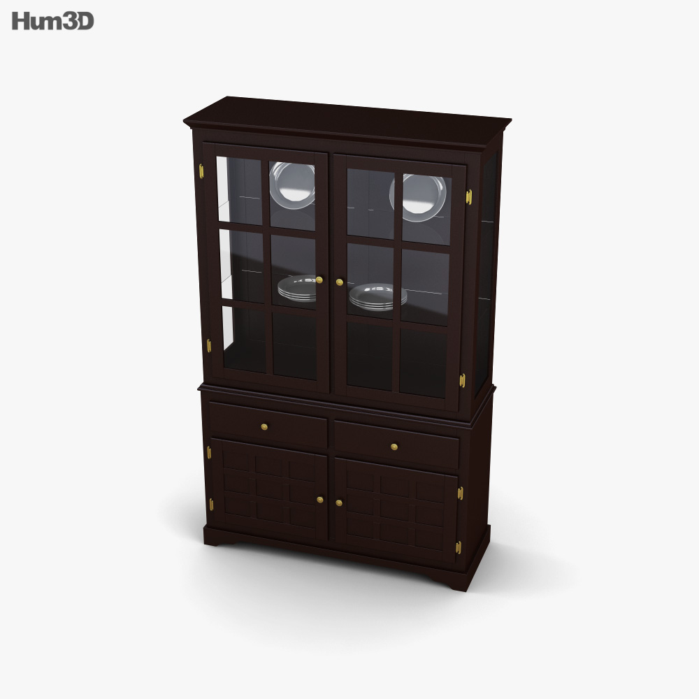 Buffet and Hutch in Deep Cappuccino - Coaster 3D model