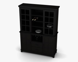 Buffet and Hutch in Ebony - Arts and Crafts 3D模型