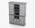 Buffet and Hutch in Ebony - Arts and Crafts 3D-Modell