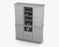 Buffet and Hutch in Ebony - Arts and Crafts Modello 3D