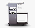 Entertainment Wine Cart - Winsome Trading Modelo 3d