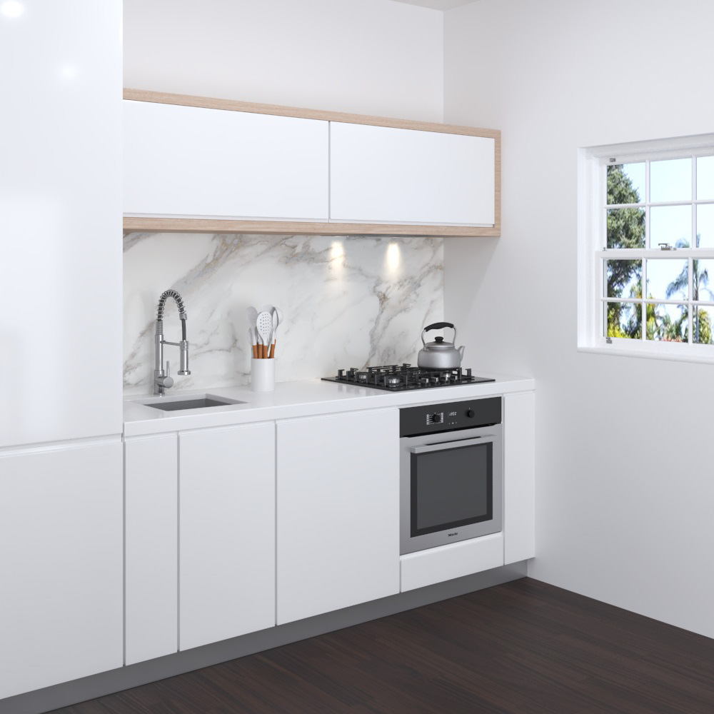 Willoughby Modern Kitchen Design Small 3D model