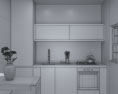 Willoughby Modern Kitchen Design Small Modello 3D