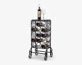 Glass Top Wine Table - Southern Enterprises 3d model