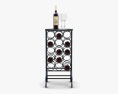 Glass Top Wine Tavolo - Southern Enterprises Modello 3D