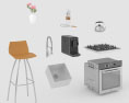 Willoughby Modern Kitchen Design Big Modello 3D