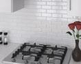 Transitional White Kitchen Desing Small 3D 모델 