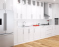 Transitional White Kitchen Desing Big 3Dモデル