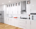 Transitional White Kitchen Desing Big 3d model