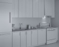 Contemporary Wood Design Kitchen Medium Modèle 3d