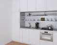 Contemporary White Kitchen Desighn Small 3d model