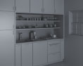 Contemporary White Kitchen Desighn Small 3Dモデル