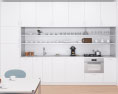 Contemporary White Kitchen Desighn Medium Modelo 3D