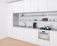 Contemporary White Kitchen Desighn Medium Modelo 3d
