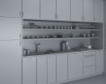Contemporary White Kitchen Desighn Medium 3D модель