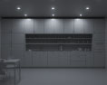 Contemporary White Kitchen Desighn Big Modello 3D