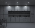 Contemporary White Kitchen Desighn Big Modelo 3D